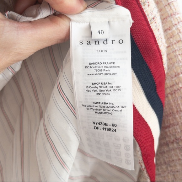 Sandro Paris Adelaide Tweed Blazer Jacket - Picture 15 of 16